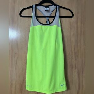 Neon Yellow Nike Dri-fit Tank